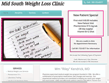 Tablet Screenshot of memphisweightloss.com